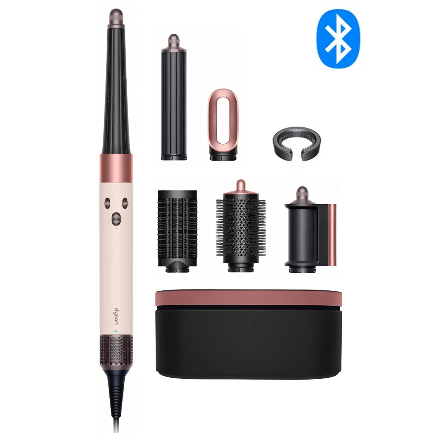 سشوار برس دار حالت دهنده دایسون مدل Airwrap id HS08 Straight+Wavy CPRG