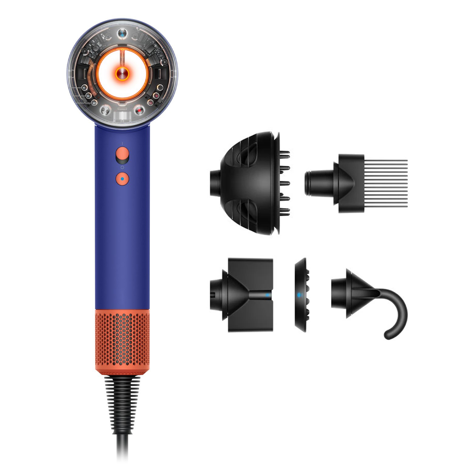 سشوار برس دار حالت دهنده دایسون مدل Supersonic nural Wave+Curl diffuser HD16 VBTO