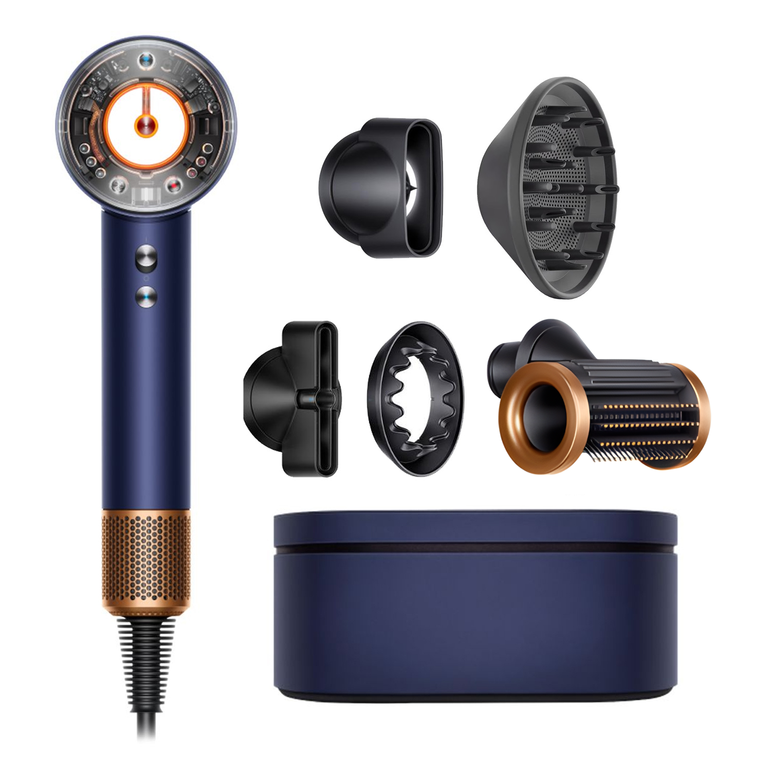 سشوار برس دار حالت دهنده دایسون مدل Supersonic nural Wave+Curl diffuser HD16 pbrc