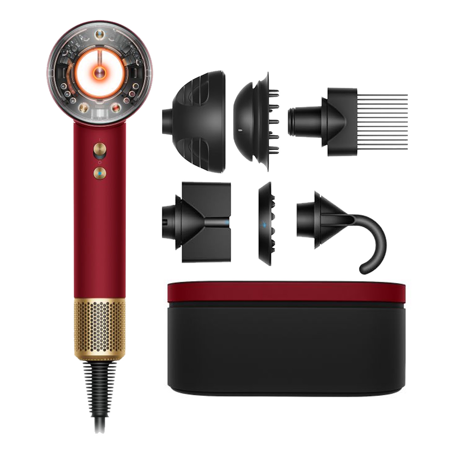 سشوار برس دار حالت دهنده دایسون مدل Supersonic nural Wave+Curl diffuser HD16 RVG