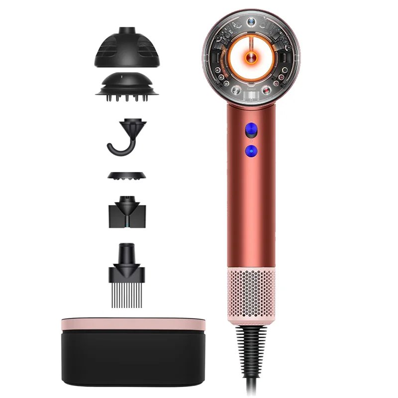 سشوار برس دار حالت دهنده دایسون مدل Supersonic nural Wave+Curl diffuser HD16 SBBP